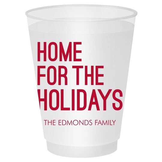 Home For The Holidays Shatterproof Cups